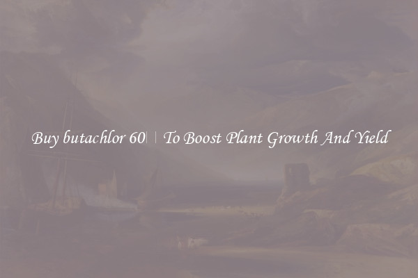 Buy butachlor 60� To Boost Plant Growth And Yield