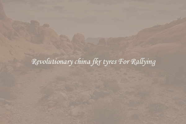 Revolutionary china fkr tyres For Rallying