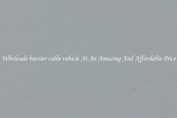 Wholesale booster cable vehicle At An Amazing And Affordable Price