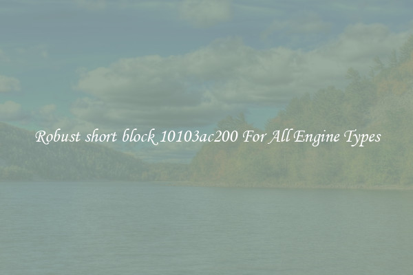 Robust short block 10103ac200 For All Engine Types