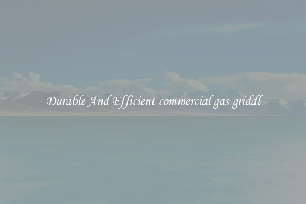 Durable And Efficient commercial gas griddl