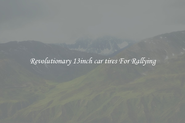 Revolutionary 13inch car tires For Rallying