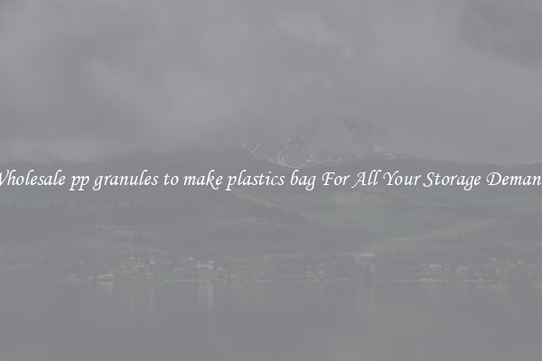 Wholesale pp granules to make plastics bag For All Your Storage Demands