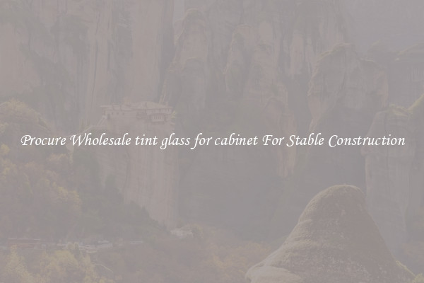 Procure Wholesale tint glass for cabinet For Stable Construction