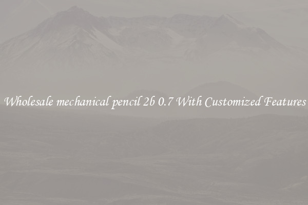 Wholesale mechanical pencil 2b 0.7 With Customized Features